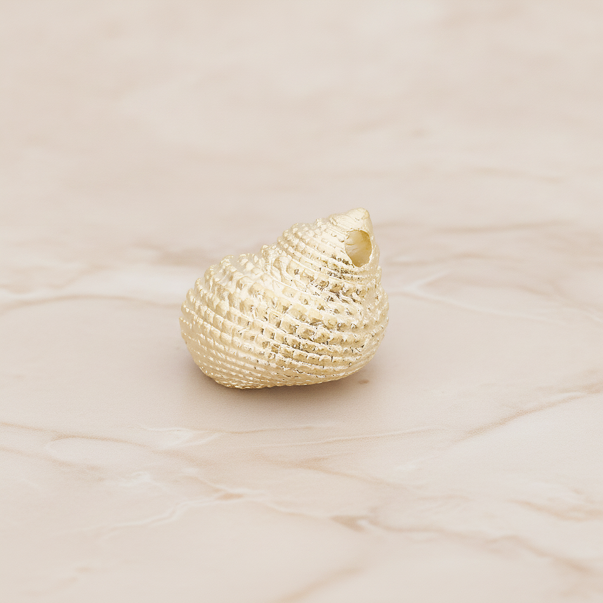 Conch Seashell Ver.3 Pendant, 2 Pc on warm marble background (PD.1051)