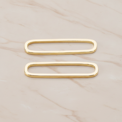 Rounded Rectangle Link Pendant, 4 Pc on warm marble background (PD.1059)