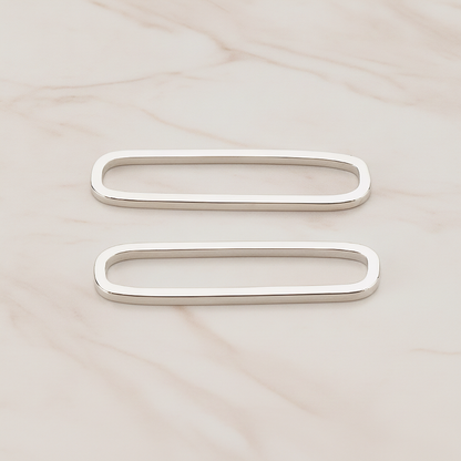 Rounded Rectangle Link Pendant, 4 Pc on warm marble background (PD.1059)