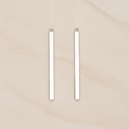 Square Cube Small Bar Stick Pendant, 2 Pc on warm marble background (PD.1062-01)