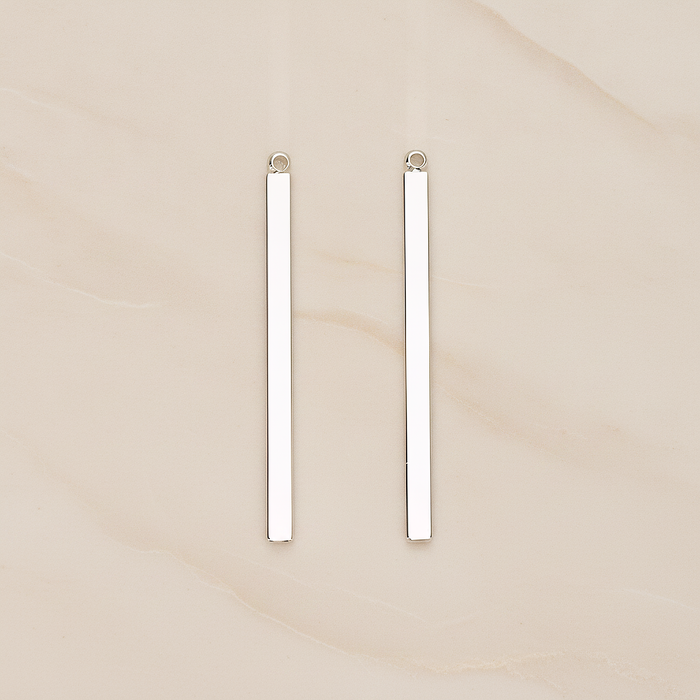 Square Cube Small Bar Stick Pendant, 2 Pc on warm marble background (PD.1062-01)