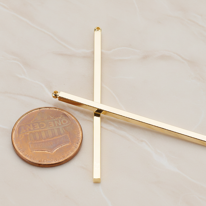 Square Cube Large Bar Stick Pendant, 2 Pc on warm marble background (PD.1062-03)