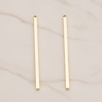 Square Cube Large Bar Stick Pendant, 2 Pc on warm marble background (PD.1062-03)