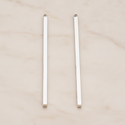 Square Cube Large Bar Stick Pendant, 2 Pc on warm marble background (PD.1062-03)