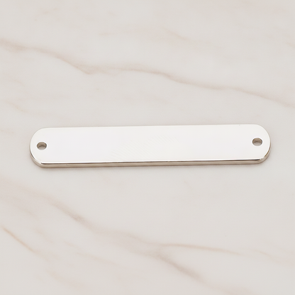 Rounded Edge Bar Connector, 2 Pc on warm marble background (PD.1063-04)
