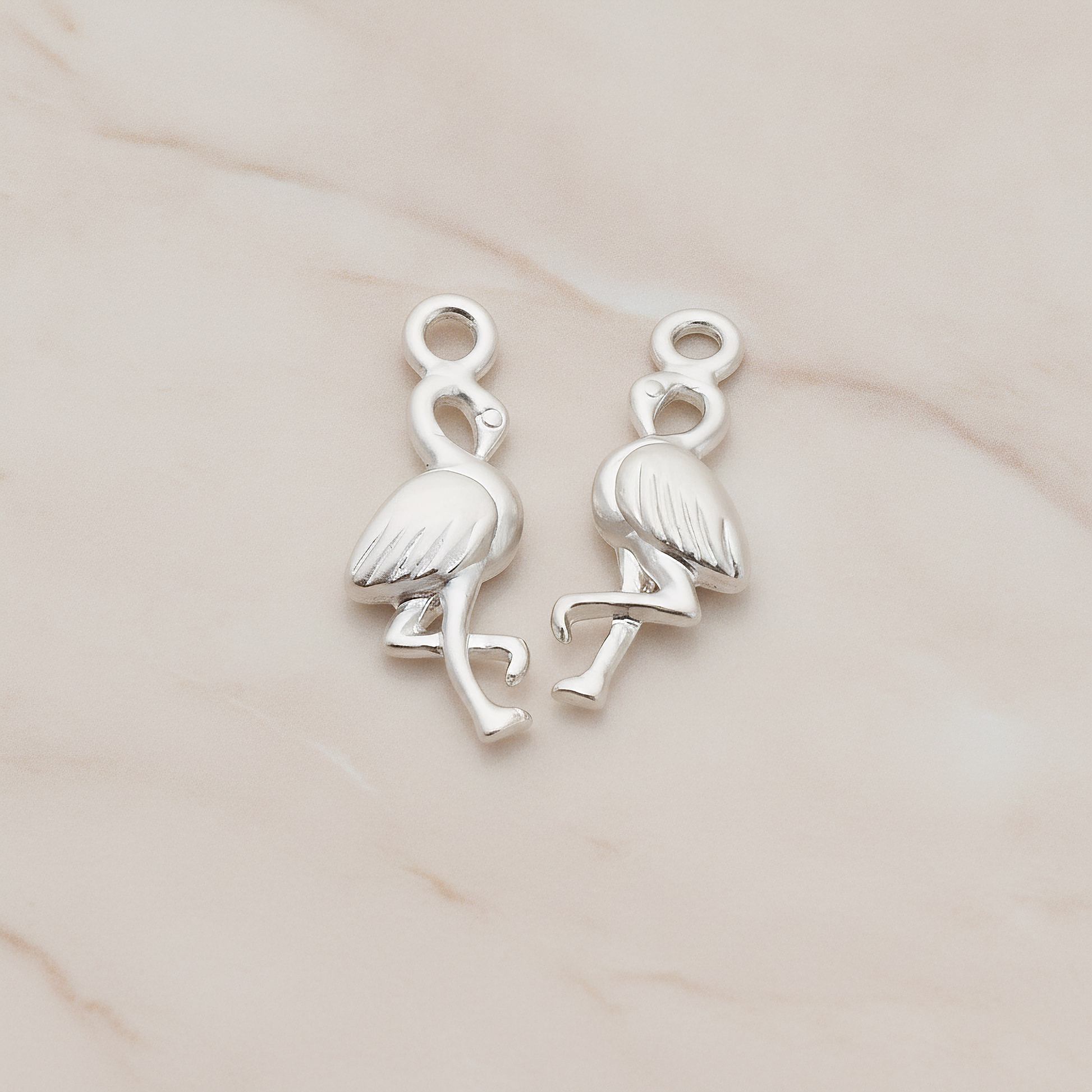 Crane Pendant, 2 Pc on warm marble background (PD.1074)