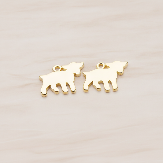 Baby Goat Pendant, 2 Pc on warm marble background (PD.1081)