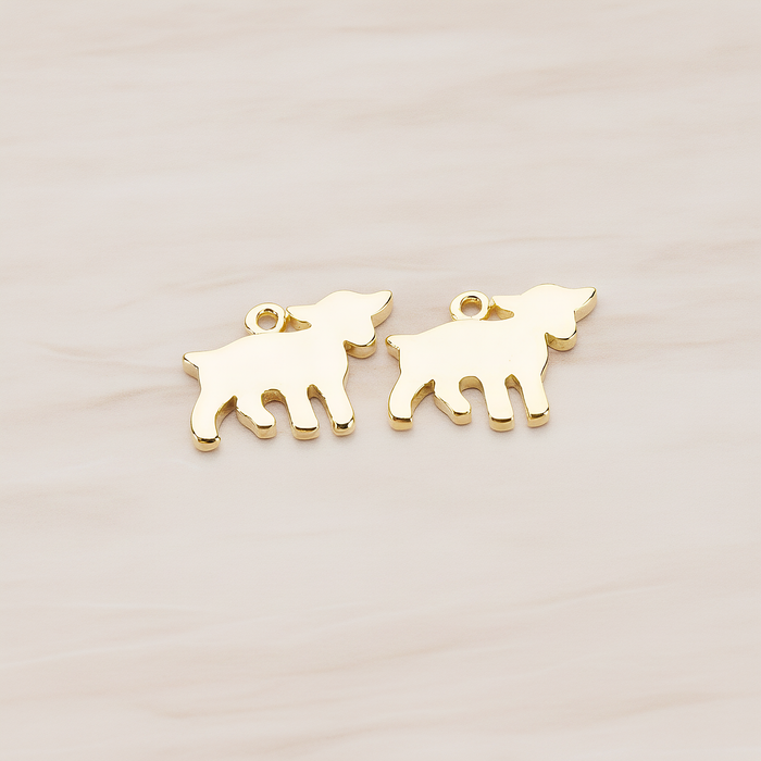 Baby Goat Pendant, 2 Pc on warm marble background (PD.1081)