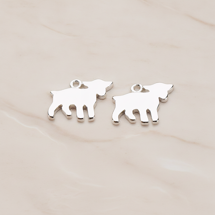 Baby Goat Pendant, 2 Pc on warm marble background (PD.1081)