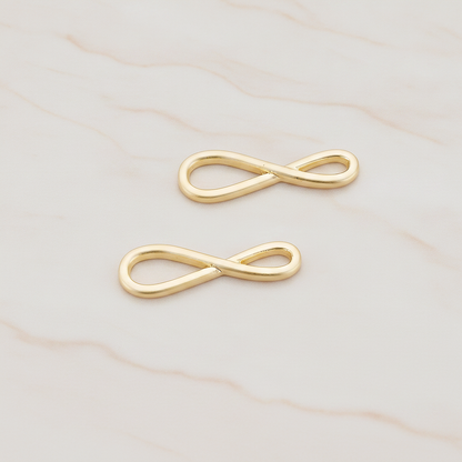 Simple Infinity Pendant, 2 Pc on warm marble background (PD.1108)