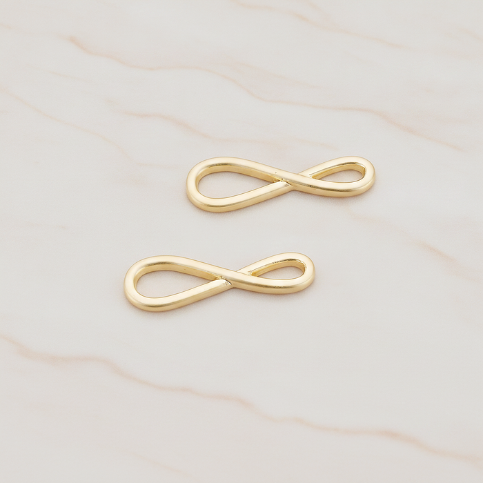 Simple Infinity Pendant, 2 Pc on warm marble background (PD.1108)