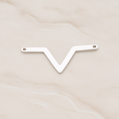 Heartbeat Beep Effect Shaped Ver.3 Pendant, 2 Pc on warm marble background (PD.1140)