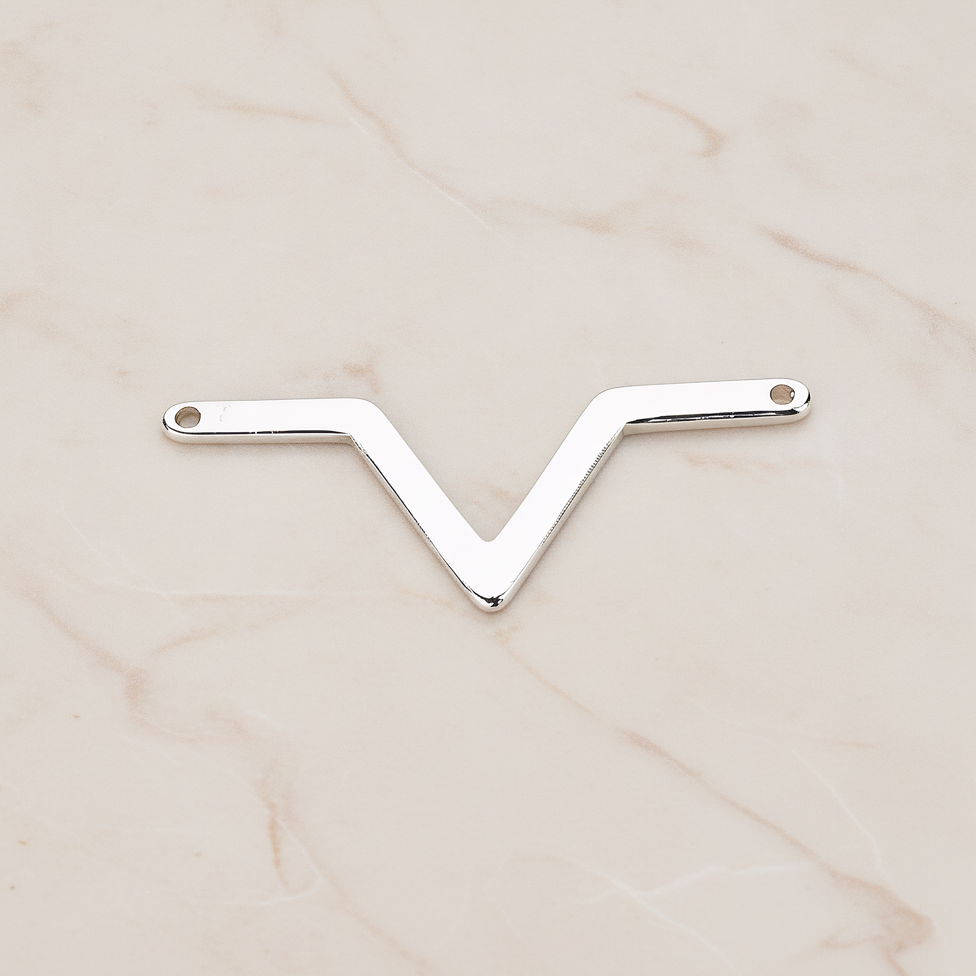 Heartbeat Beep Effect Shaped Ver.3 Pendant, 2 Pc on warm marble background (PD.1140)