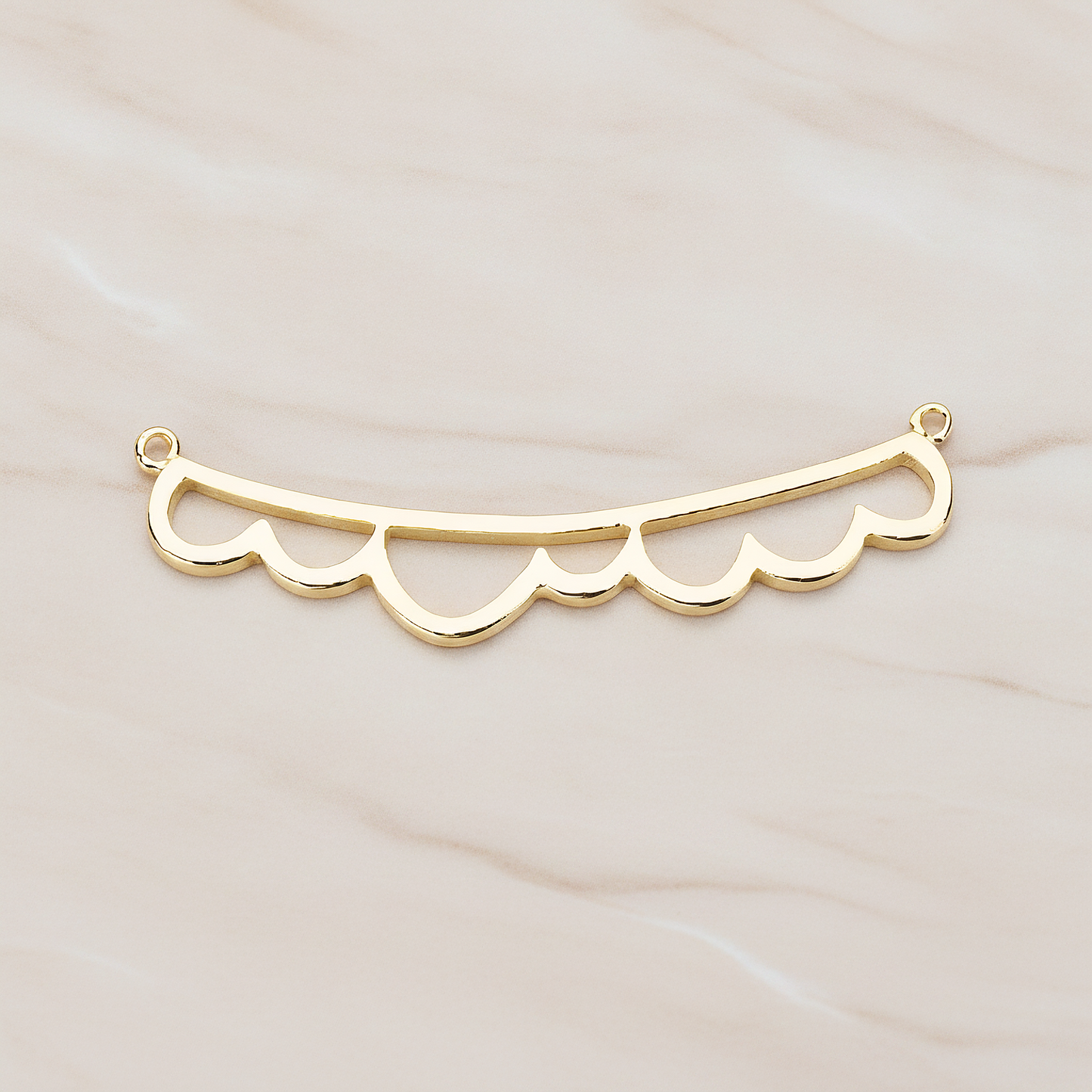 Long Bubble Cloud Pendant, 2 Pc on warm marble background (PD.1143)