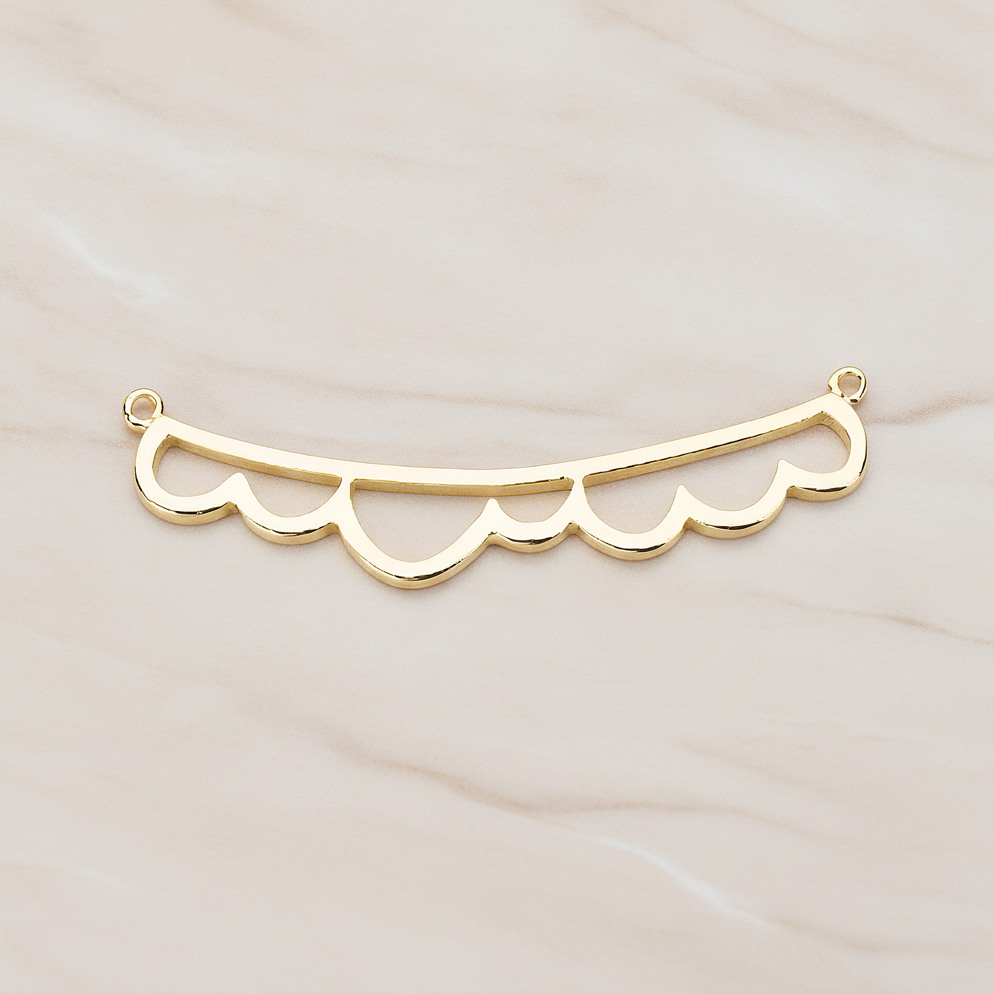 Long Bubble Cloud Pendant, 2 Pc on warm marble background (PD.1143)