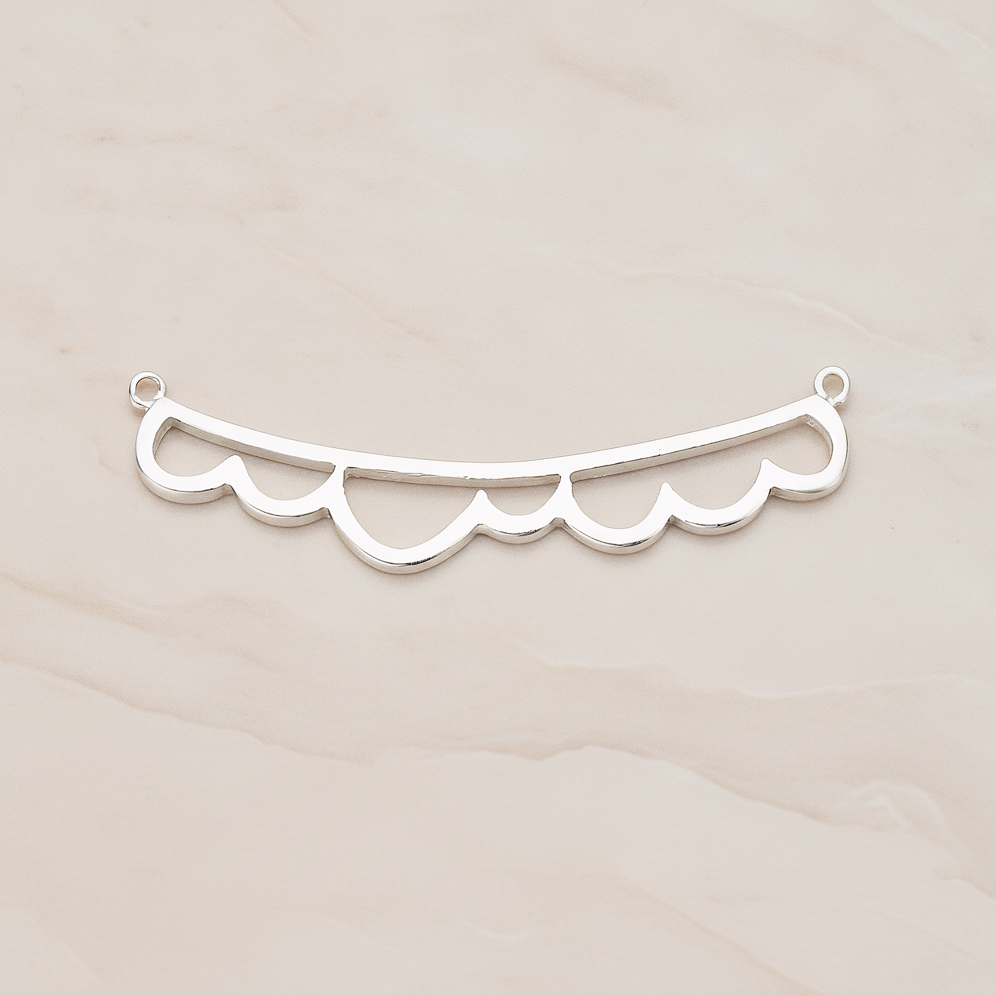 Long Bubble Cloud Pendant, 2 Pc on warm marble background (PD.1143)