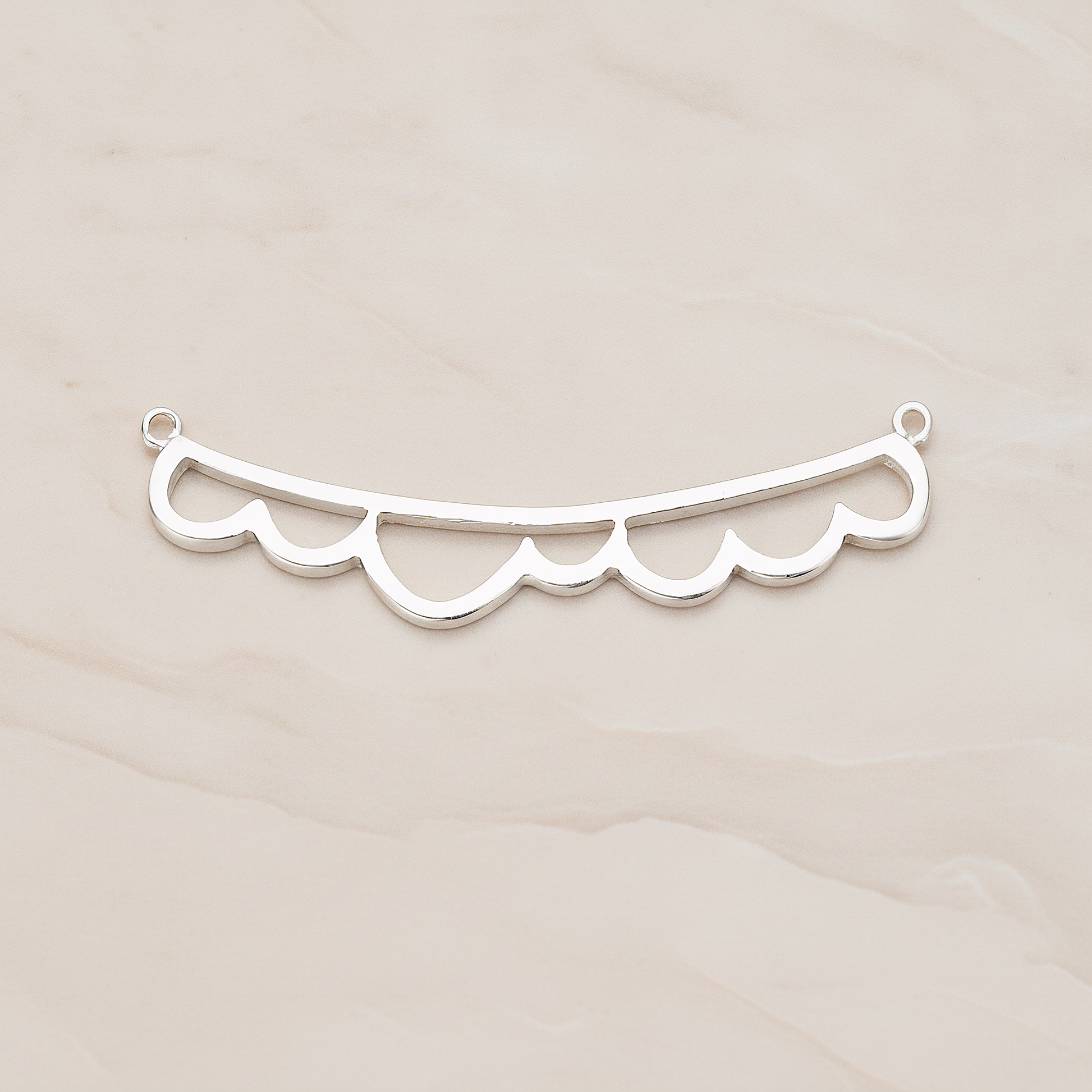 Long Bubble Cloud Pendant, 2 Pc on warm marble background (PD.1143)