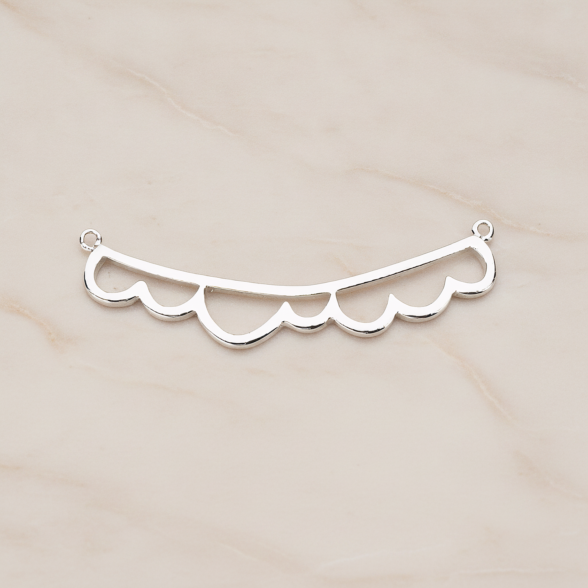 Long Bubble Cloud Pendant, 2 Pc on warm marble background (PD.1143)
