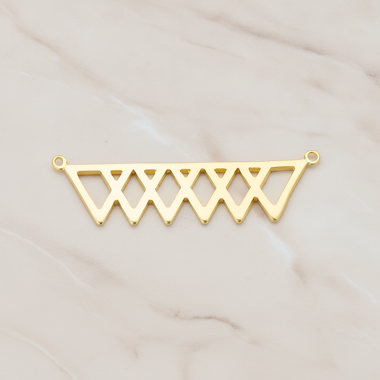 Party Flag Shaped Multi Triangle Ver.1 Pendant, 2 Pc on warm marble background (PD.1144)