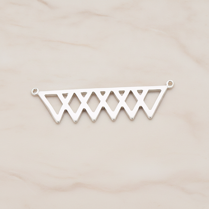 Party Flag Shaped Multi Triangle Ver.1 Pendant, 2 Pc on warm marble background (PD.1144)