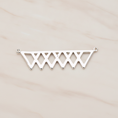 Party Flag Shaped Multi Triangle Ver.1 Pendant, 2 Pc on warm marble background (PD.1144)