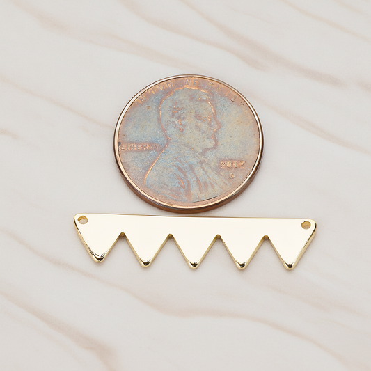 Party Flag Shaped Multi Triangle Ver.2 Pendant, 2 Pc on warm marble background (PD.1146)