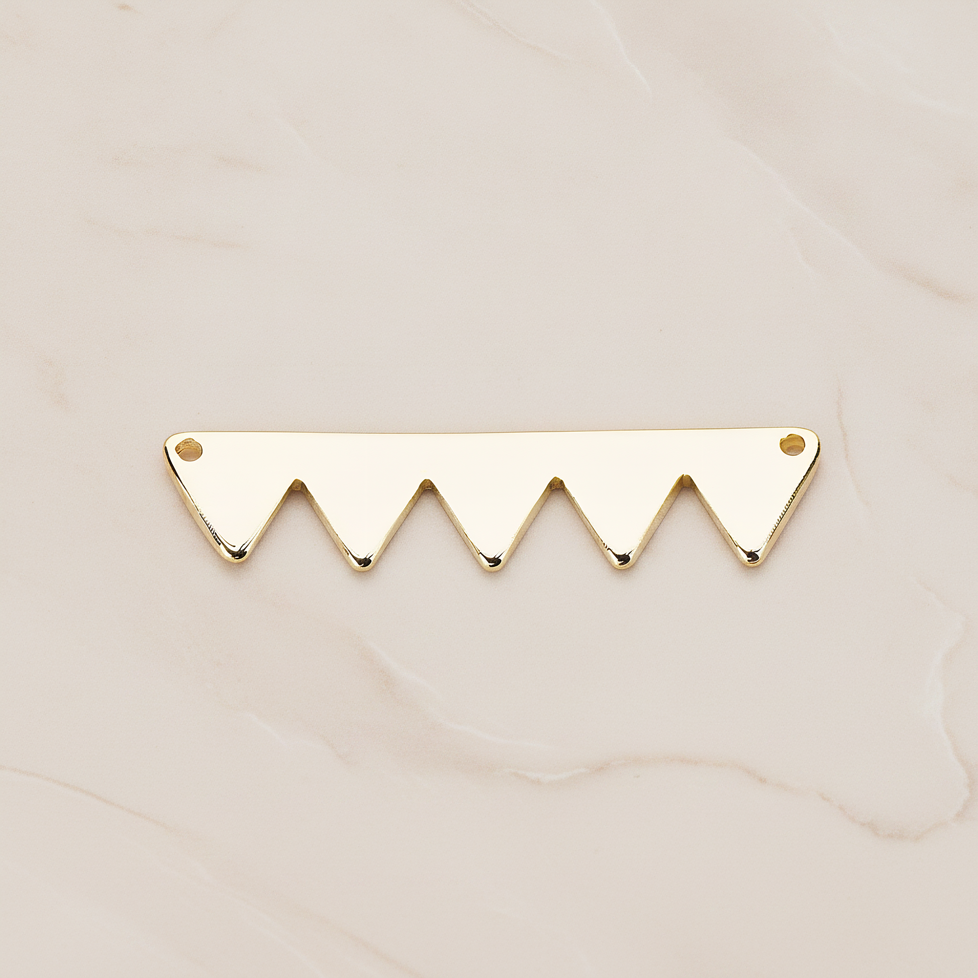 Party Flag Shaped Multi Triangle Ver.2 Pendant, 2 Pc on warm marble background (PD.1146)