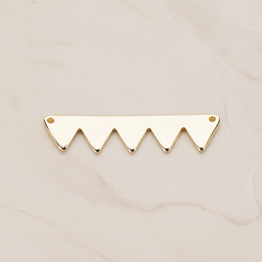 Party Flag Shaped Multi Triangle Ver.2 Pendant, 2 Pc on warm marble background (PD.1146)