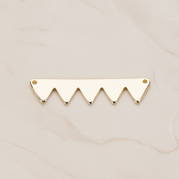 Party Flag Shaped Multi Triangle Ver.2 Pendant, 2 Pc on warm marble background (PD.1146)