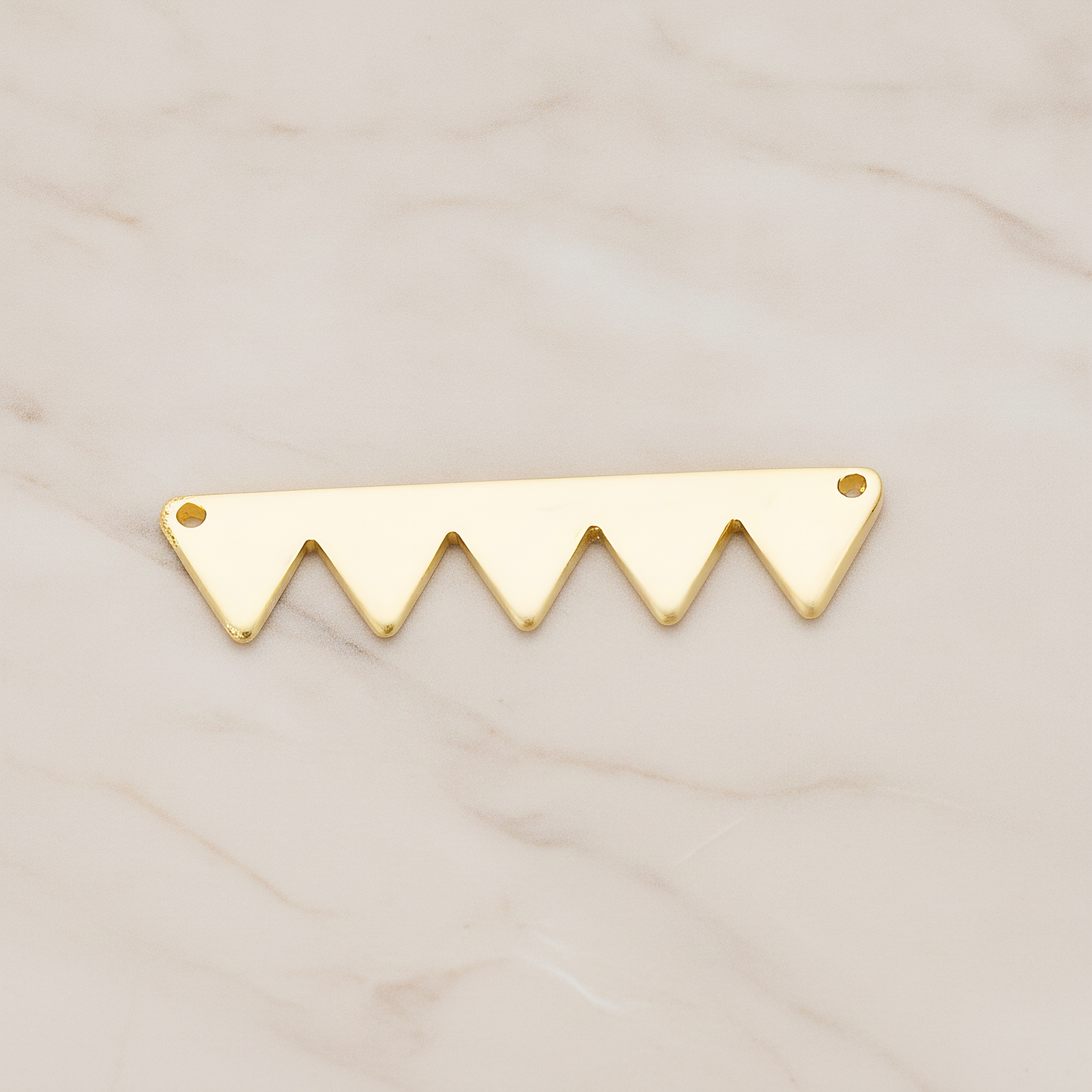 Party Flag Shaped Multi Triangle Ver.2 Pendant, 2 Pc on warm marble background (PD.1146)