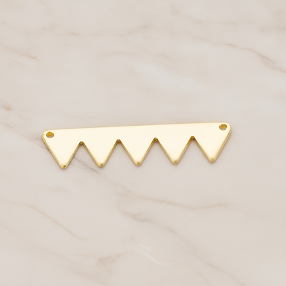 Party Flag Shaped Multi Triangle Ver.2 Pendant, 2 Pc on warm marble background (PD.1146)