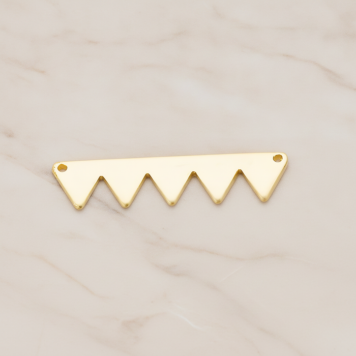 Party Flag Shaped Multi Triangle Ver.2 Pendant, 2 Pc on warm marble background (PD.1146)