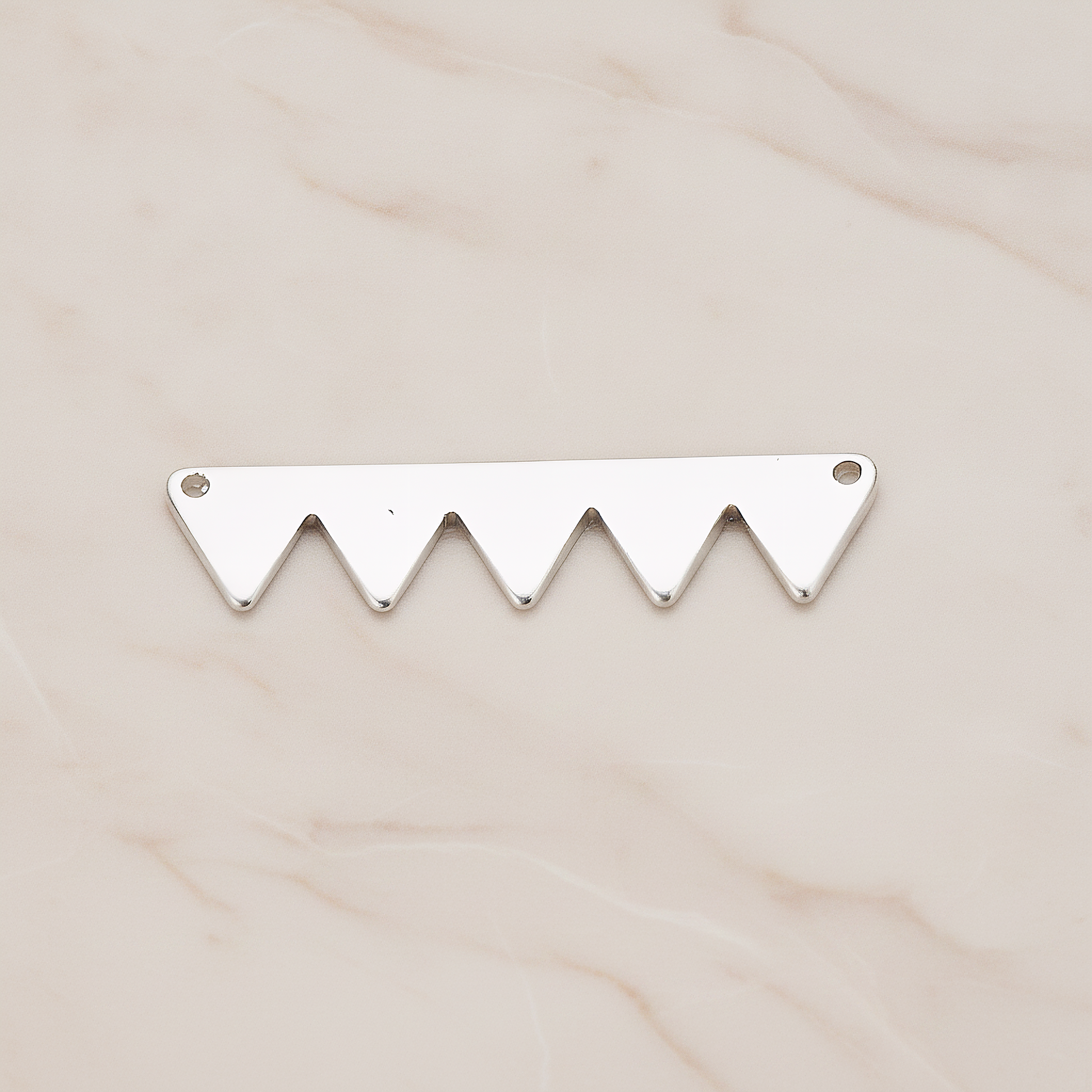 Party Flag Shaped Multi Triangle Ver.2 Pendant, 2 Pc on warm marble background (PD.1146)