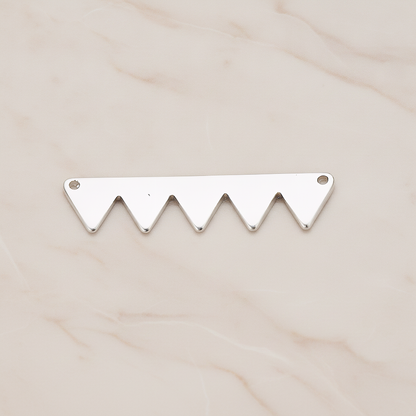 Party Flag Shaped Multi Triangle Ver.2 Pendant, 2 Pc on warm marble background (PD.1146)