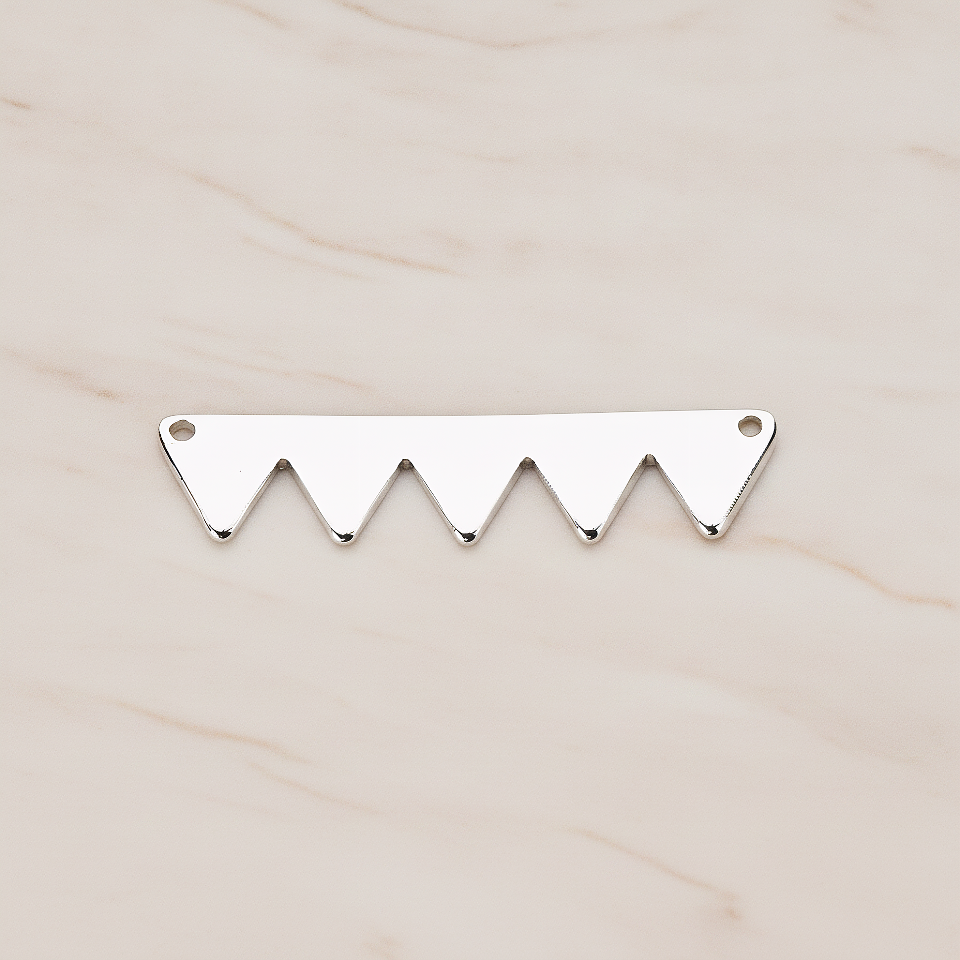 Party Flag Shaped Multi Triangle Ver.2 Pendant, 2 Pc on warm marble background (PD.1146)