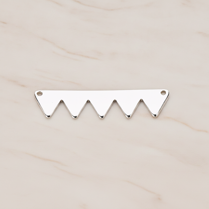 Party Flag Shaped Multi Triangle Ver.2 Pendant, 2 Pc on warm marble background (PD.1146)