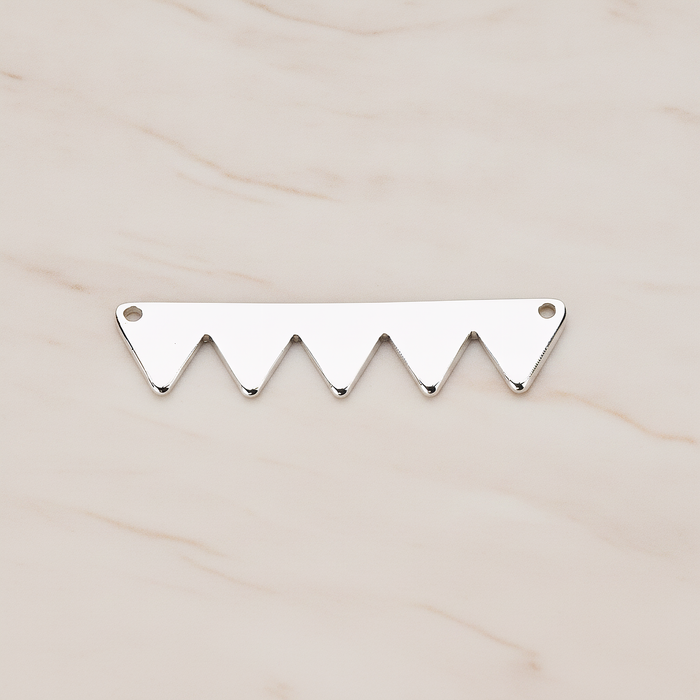 Party Flag Shaped Multi Triangle Ver.2 Pendant, 2 Pc on warm marble background (PD.1146)