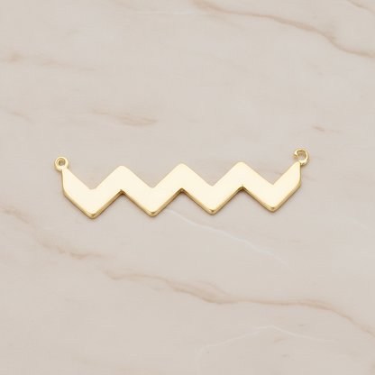 Party Flag Shaped Multi Triangle Ver.3 Pendant, 2 Pc on warm marble background (PD.1147)