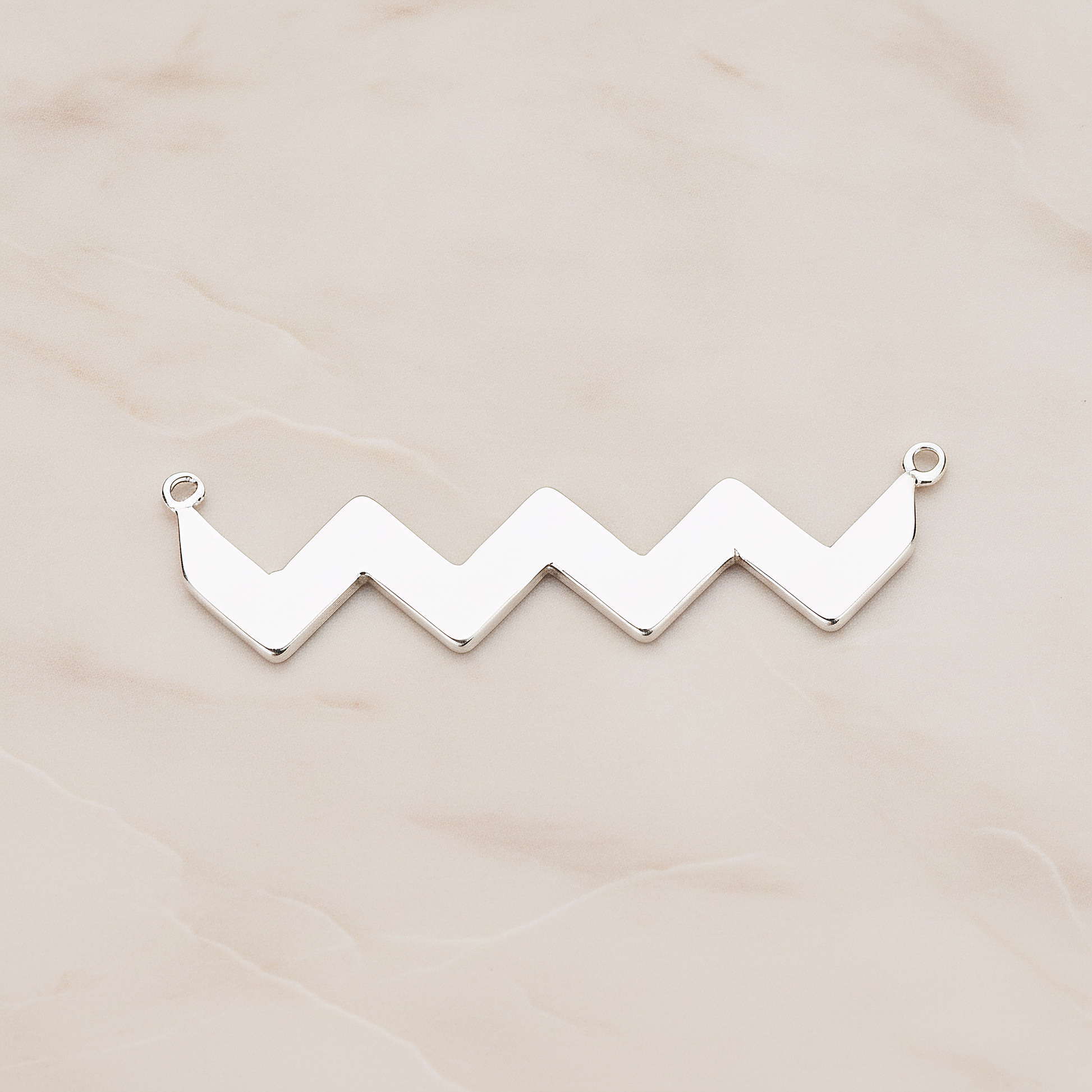 Party Flag Shaped Multi Triangle Ver.3 Pendant, 2 Pc on warm marble background (PD.1147)