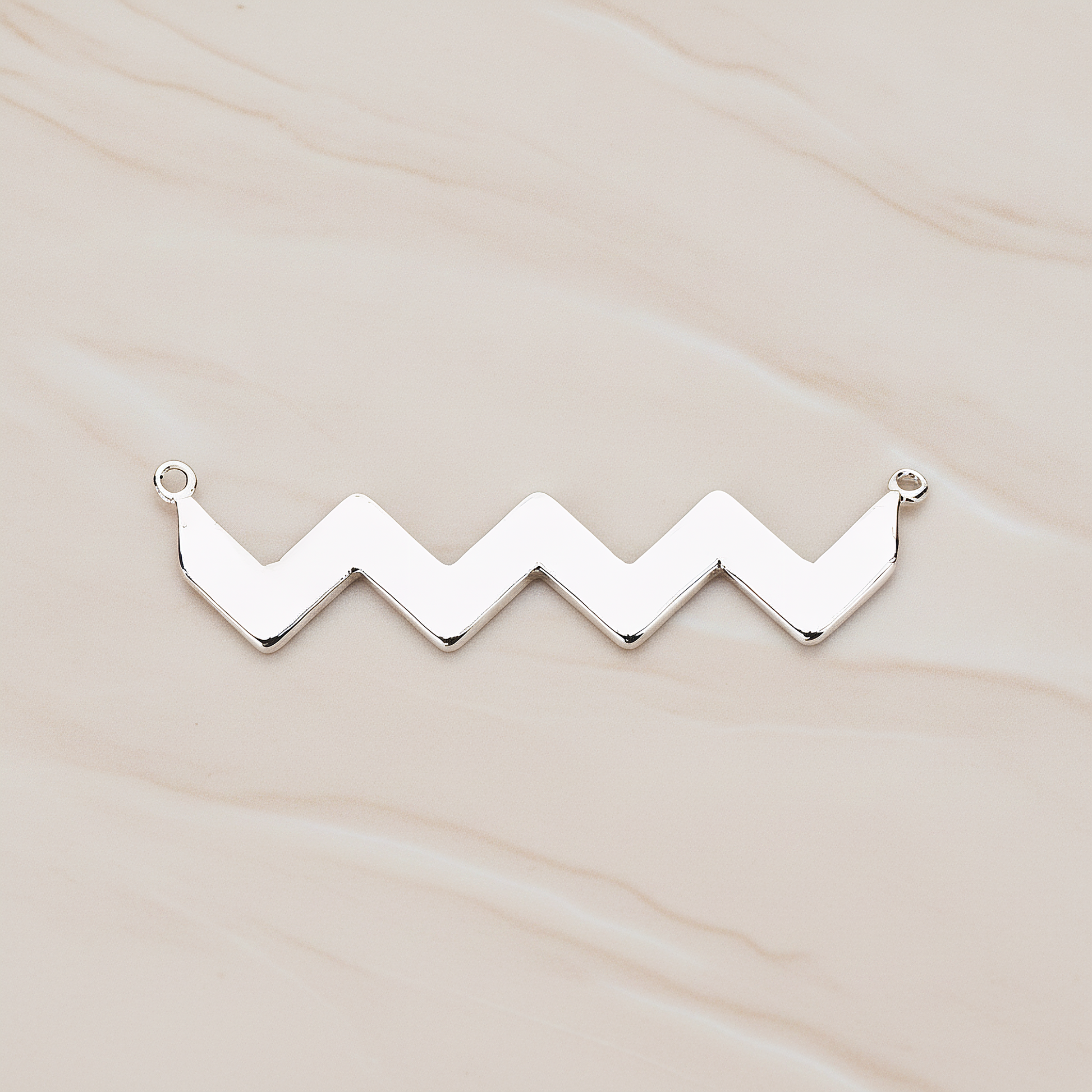 Party Flag Shaped Multi Triangle Ver.3 Pendant, 2 Pc on warm marble background (PD.1147)