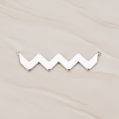 Party Flag Shaped Multi Triangle Ver.3 Pendant, 2 Pc on warm marble background (PD.1147)