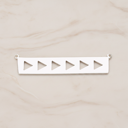 Geometric Triangle Bar Pendant, 2 Pc on warm marble background (PD.1148)