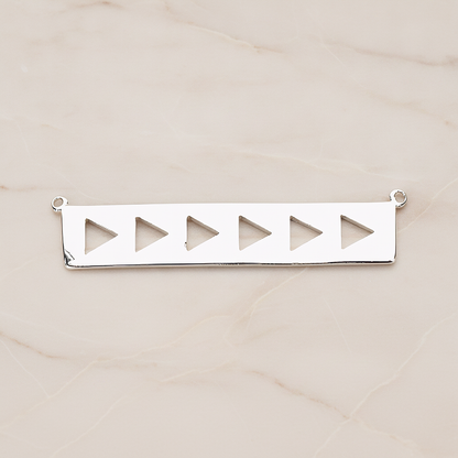 Geometric Triangle Bar Pendant, 2 Pc on warm marble background (PD.1148)