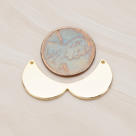 Baby Bib Pendant, 2 Pc on warm marble background (PD.1152)