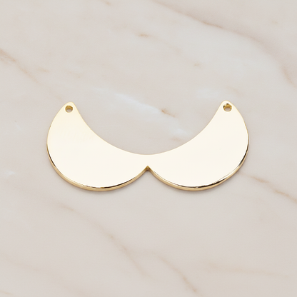 Baby Bib Pendant, 2 Pc on warm marble background (PD.1152)