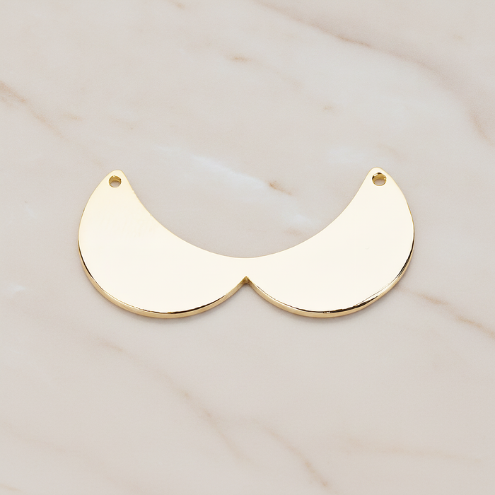 Baby Bib Pendant, 2 Pc on warm marble background (PD.1152)