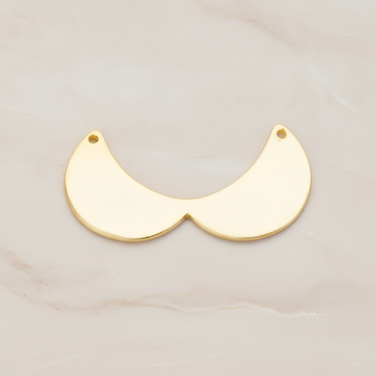Baby Bib Pendant, 2 Pc on warm marble background (PD.1152)