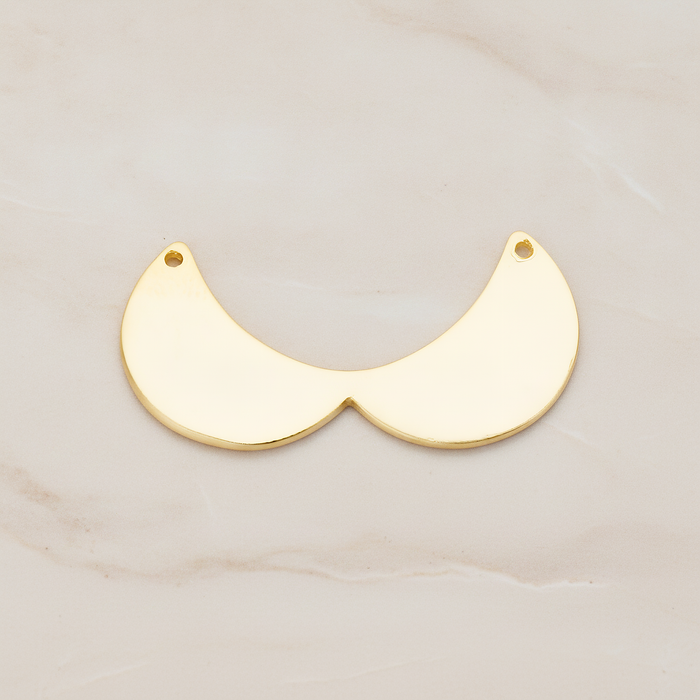 Baby Bib Pendant, 2 Pc on warm marble background (PD.1152)