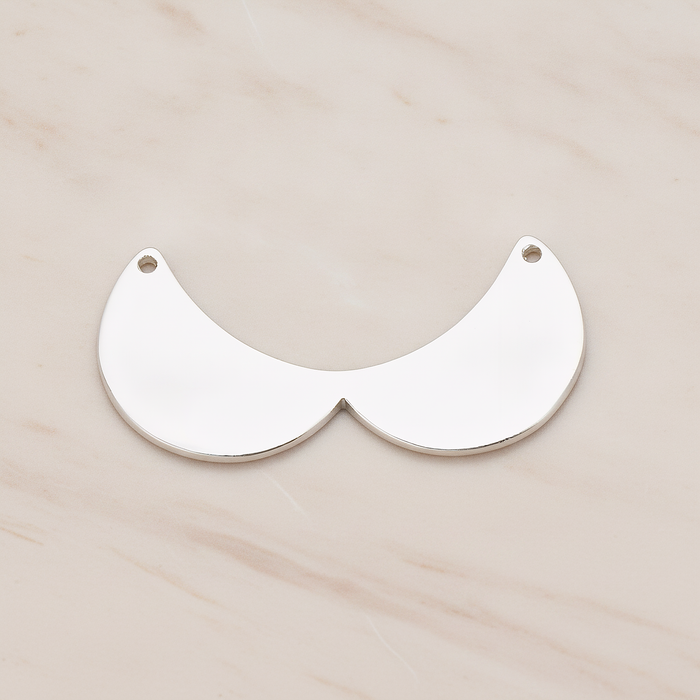Baby Bib Pendant, 2 Pc on warm marble background (PD.1152)