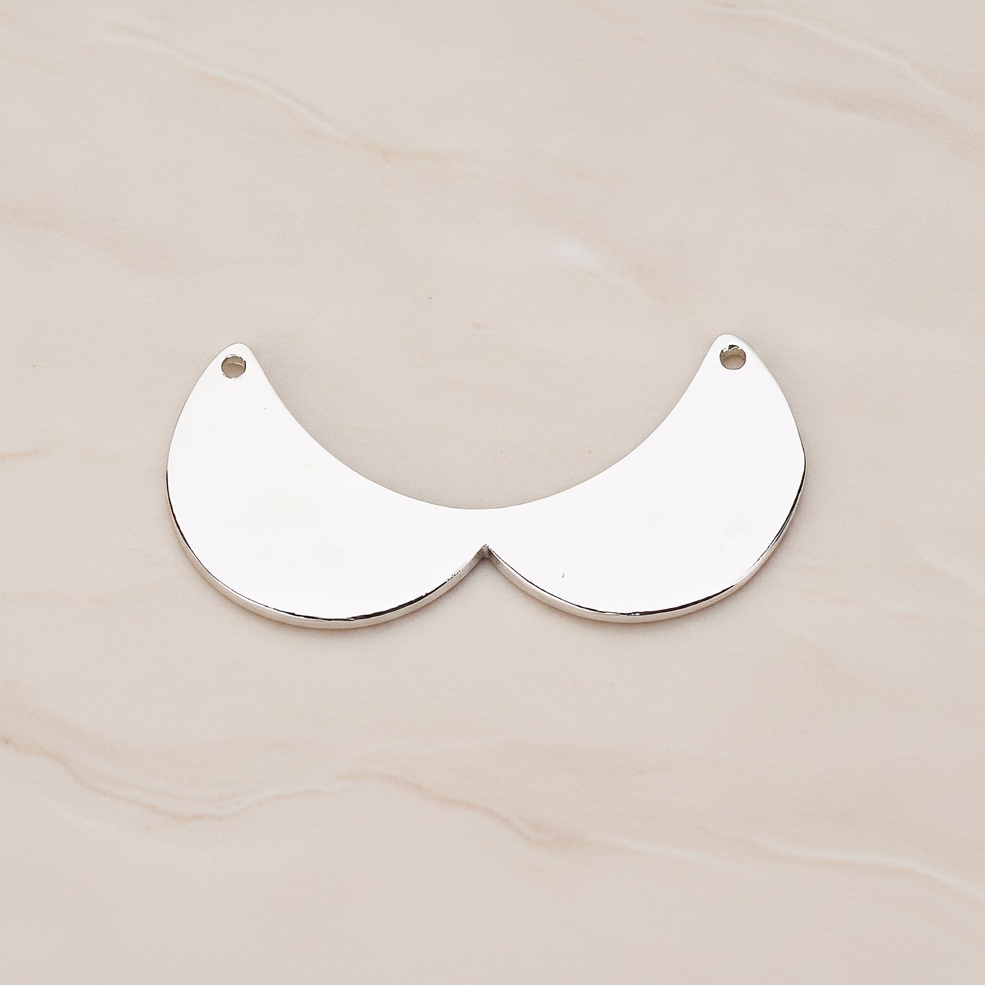 Baby Bib Pendant, 2 Pc on warm marble background (PD.1152)
